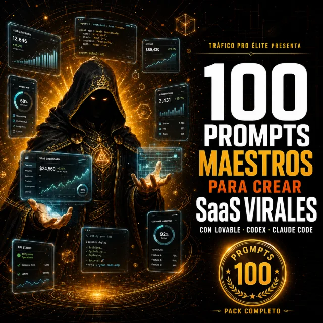 100 Prompts Maestros para SaaS Virales con IA